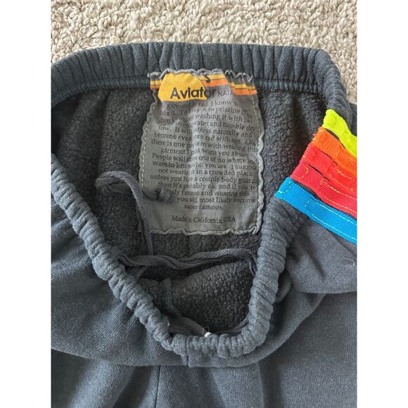 Aviator Nation 5 Stripe Sweatpants – Women’s Small – Charcoal Gray - Picture 3 of 5
